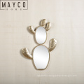 Mayco Accent Antique Gold Framed Decorative Cactus Mirror